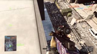 Battlefield 4 L96a1 no scope from roof