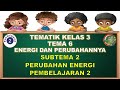 Kelas 3 Tematik : Tema 6 Subtema 2 Pembelajaran 2 (ENERGI DAN PERUBAHANNYA)