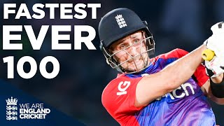 Liam Livingstone Smashes England's Fastest EVER T20I 100 Off Just 42 Balls | England v Pakistan 2021