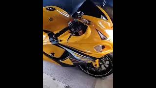 Yellow Hayabusa with FIRE Exhaust 🔥