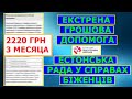 Екстрена грошова допомога 2220 грн вiд Естонської ради у справах біженців