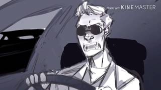 Crowley regrets the M25 for about 30 seconds (Good Omens Animatic)