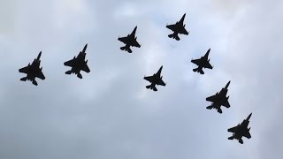 築城基地航空祭2014予行　F-2,F-15編隊飛行 JASDF Tsuiki Air Show