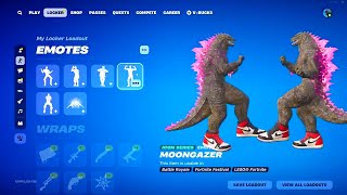 NEW GODZILLA skin Emotes with Jordans!!!