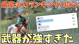 【荒野行動】総投票数1万票超えの火力ランキング1位の最強武器を持ったら余裕で1位とれたんだがww