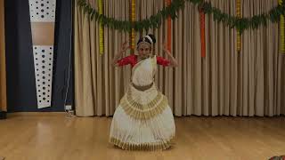 Performance by Mohiniyattam artist Bindu Rajendren at Brisbane Australia.