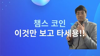 챔스코인 이것만 보고 타세용!!