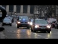 diplomatic vip police motorcade with bmw and yamaha police motorcycle escort