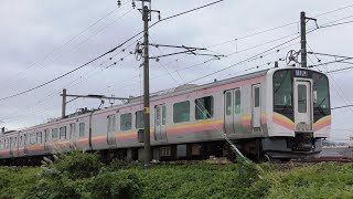 E129系B27編成【4K】信越本線下り1323M 柏崎→新潟