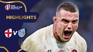 Farrell overcomes Fiji fightback | England v Fiji | Rugby World Cup 2023 Highlights