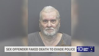 Sex offender accused of faking his own death to evade police
