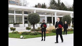 Ilham Aliyev and Mehriban Aliyeva are on a visit to Mingachevir