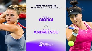 Camila Giorgi vs. Bianca Andreescu | 2023 Montreal Round 1 | WTA Match Highlights