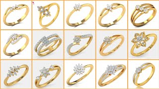 Latest Beautiful Gold Diamond Rings Designs for women || Gold Diamond Rings Designs || #goldring