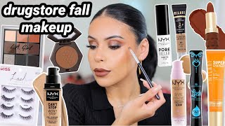 ALL DRUGSTORE Fall Makeup 😻 Full Face Nothing Over $15