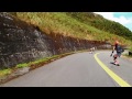 girls 長板下坡 基隆五分山 longboard downhill in mt. wufen keelung.