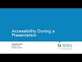 APHA Annual Meeting: How to create an accessible presentation