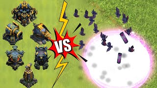 11X BAT SPELLS VS TH17 DEFENCE || CLASH OF CLANS