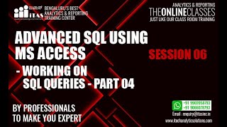 SQL USING MS ACCESS | SESSION 06 | SQL QUERY PART 4