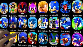 Sonic Racing,Shin Sonic Tapes,Sprunki Prison,Sonic Dash,Sonic Forces,Sonic 2,Sonic the Hedgehog 4...