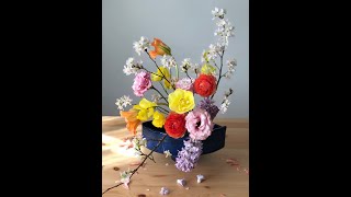 Ikebana Composition with Sakura branch