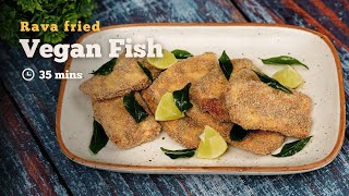 Rava Fried Vegan Fish | Vegan Fish Fry | Raw Banana Rava Fry | Cookd