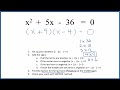 how to solve x^2 5x 14 = 0 by factoring