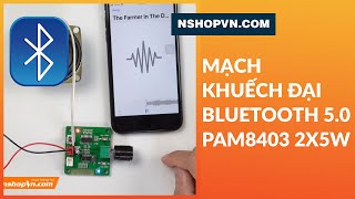 Mạch khuếch đại âm thanh bluetooth 5.0 PAM8403 2x5W XH-A158 (PEOU) #Shorts