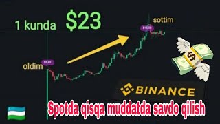 BINANCE SPOTDA QISQA MUDDATDA SAVDO QILISH