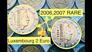 Luxembourg 2 Euro 2006 2007 - $RARE euro coins$