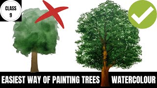 WATERCOLOUR TREE PAINTING FOR BEGINNERS | CLASS 9
