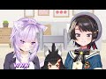 subaru let out a lewd girly voice after eating spicy food ft. okayu mio【hololive eng sub】