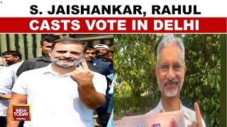 Delhi Elections 2025: Rahul Gandhi, S. Jaishankar Casts Vote In Delhi, AAP Leaders At Polling Booths