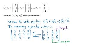 Linear Independence Problems - Using the Definition