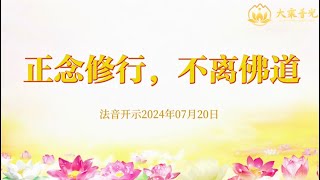 正念修行，不离佛道 2024年07月20日 ｜莲花童子师父 法音开示