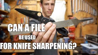 WEIRD KNIFE SHARPENING METHOD. Can you sharpen a knife on a file?