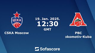 CSKA Moscow VS. PBC Lokomotiv-Kuban Live HD | VTB United League January 19, 2025