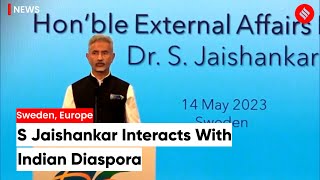 EAM S Jaishankar Interacts With Indian Diaspora In Sweden | EU Indo-Pacific Meet 2023