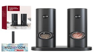 Electric Automatic Salt and Pepper Grinder Set Rechargeable With Gravity Spice Mill Review