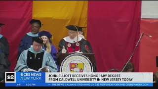 CBS2's John Elliott receives honorary degree from Caldwell University