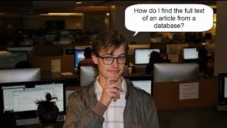 How do I Find the Full Text of an Article From a Database?