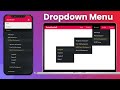 Responsive Multi Level Dropdown Menu with CSS  | CSS3 Animated Hamburger Menu