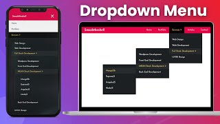 Responsive Multi Level Dropdown Menu with CSS | CSS3 Animated Hamburger Menu