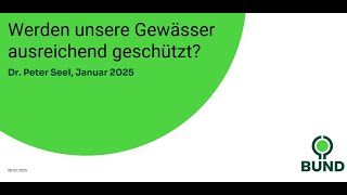 Werden unsere Gewässer ausreichend geschützt?