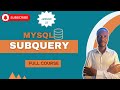 subquery in mysql
