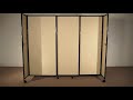 straightwall portable sliding room divider by versare