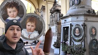 Incredible Grave Portraits and a Bomb! Rome's War Damaged Cemetery  🇮🇹 Verano I