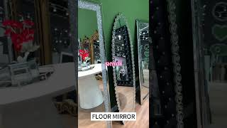 Crystal Floor Mirror #furniture #homedecor #home #mirror #floor #crystals