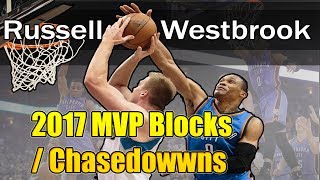 Russell Westbrook 2016 2017 All Blocks! MVP Chasedown Blocks and Highlight Swats!