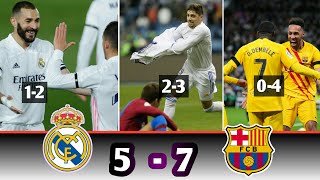 EVERY Goals  Real Madrid vs Barcelona Match 5-7 THIS SEASON  - 2021/22